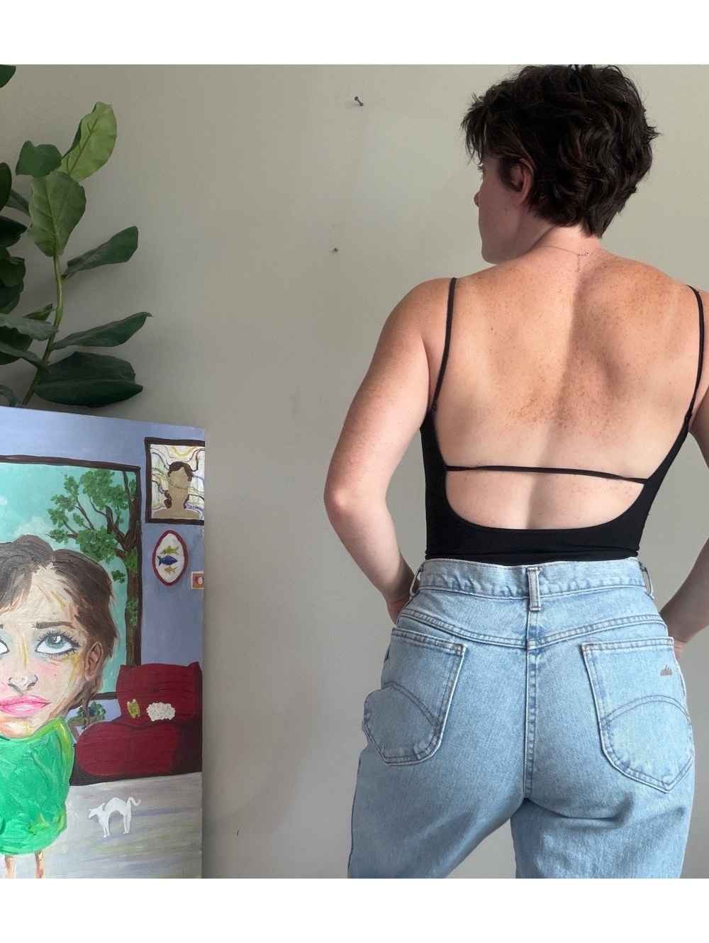 Free people low back tank top